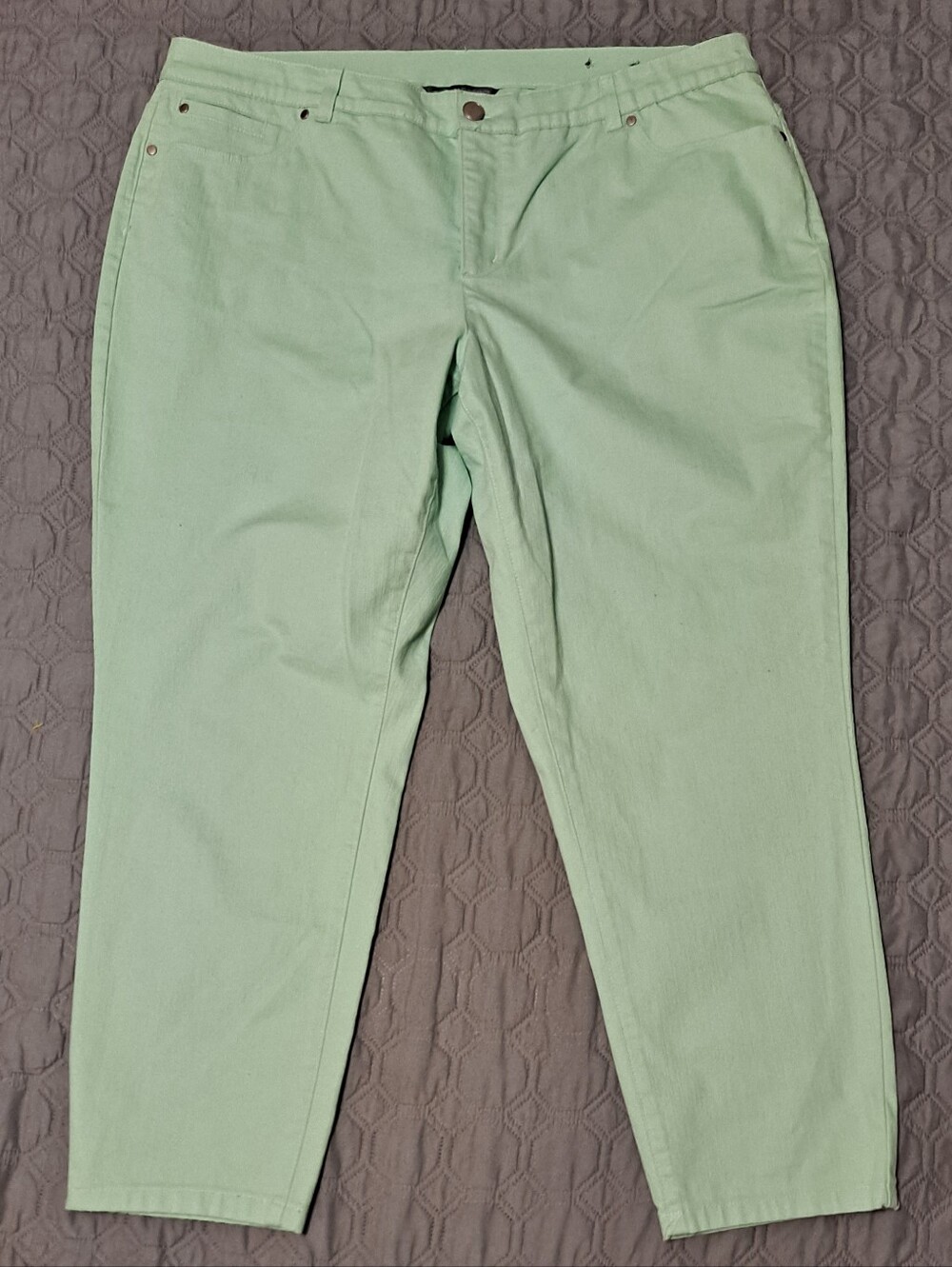 Signature Slimming Light Green Jeans Size 20W